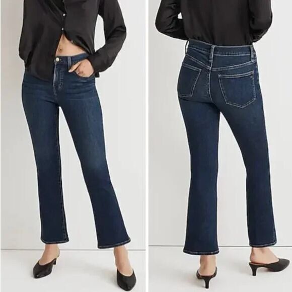 New! Madewell mid rise Kick Out Crop Jeans colleton wash, size 28 - Picture 1 of 15